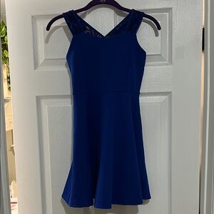 Tween Girl Elegant Blue Sleeveless Dress